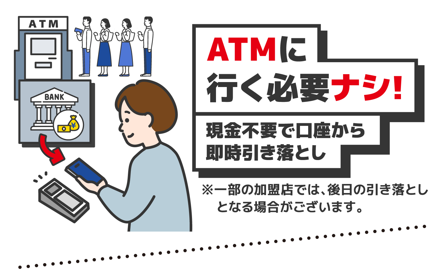 ATMに行く必要ナシ！